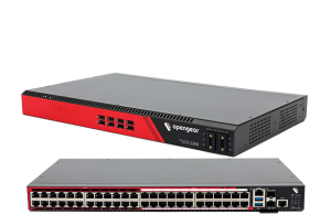 Serwer konsolowy RS-232 over IP - OpenGear OM2224, 2 x DC, 24 Port Gigabit Switch, 2 x 10G Fiber SFP+