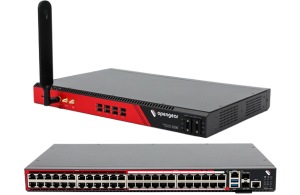 Serwer konsolowy RS-232 over IP - OpenGear OM2224, 2 x DC, 24 Port Gigabit Switch, 2 x 10G Fiber SFP+, 4G LTE